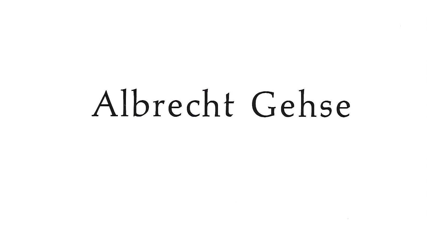 Albrecht Gehse - Malerei