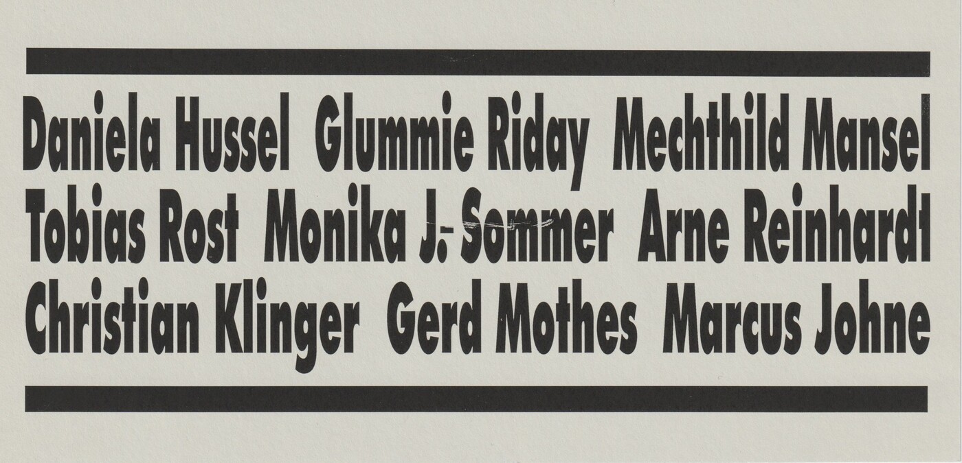Neun Tage - Neun Künstler